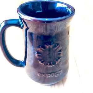 Brown Pottery  from the 1967 World Expo Fair  Montreal Quebec Canada Coffee Mug